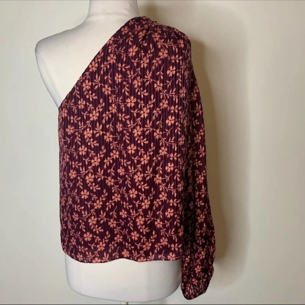 Ulla Johnson Enid floral one shoulder blouse Sz 4 - Picture 4 of 4